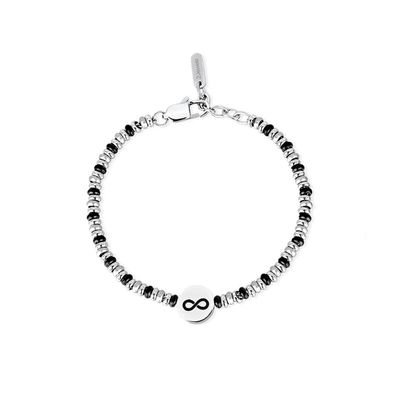 2 Jewels Armband Unendlichkeit 231805 Edelstahl, Schwarz