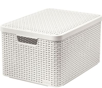 Curver Style Aufbewahrungskorb L mit Deckel Creme