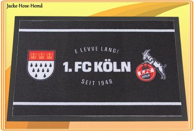 1. FC Köln Fußmatte E LEVVEN LANG Matte Fußabtreter Türmatte Geis Gr.60x40cm NEU