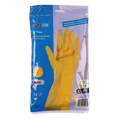 Hygostar Haushaltshandschuhe Bettina Gelb | 12 Paar