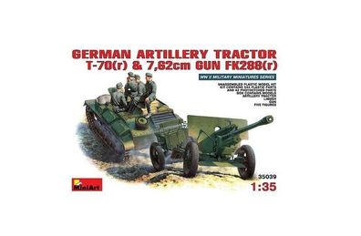 35039 Academy / Miniart - GERMAN Artillery Tractor T-70(r) AND 7,62cm. 1:35