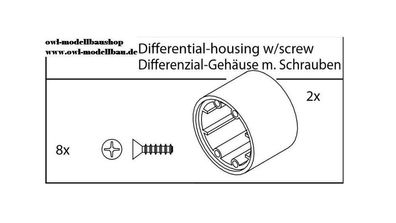 405129 Carson | Differenzial-Gehäuse m. Schrauben | CV-10