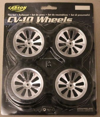 Carson 105201 | Reifen/Felgenset | Buggy Beach | Chrome | Off-Road | 1:10