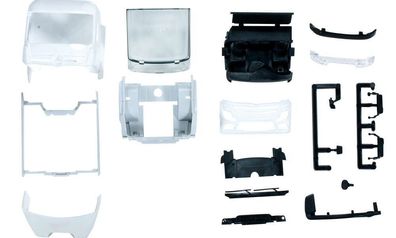 Herpa 083638 Fahrerhaus MB Actros Streamspace 2.3 m. W.-leitblech + Chassisverk