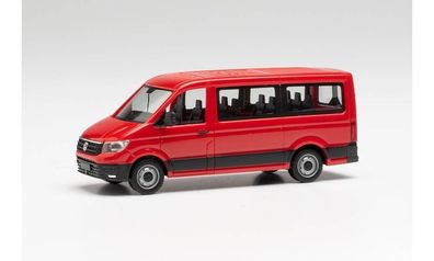 Herpa 095846 - VW Crafter Bus Flachdach, rot. 1:87