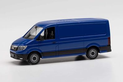 Herpa 095853 - MAN TGE Kasten Flachdach, ultramarinblau. 1:87