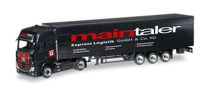 Herpa 306300 - MB Actros Gigaspace Gardinenplanen Sattelzug "Maintaler". 1:87
