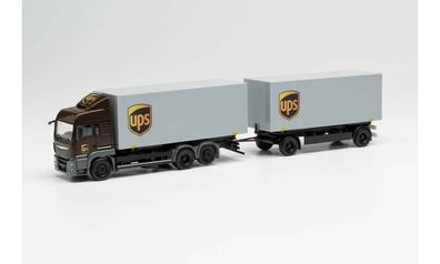 Herpa 313667 - MAN TGS LX Wechselkoffer-Hängerzug - UPS. 1:87
