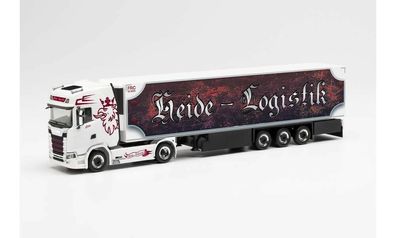 Herpa 313797 - Scania CS 20 HD Kühlkoffer-Sattelzug - Heide Logistik. 1:87