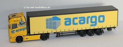 Herpa 314763 Scania CS 20 HD Gardinenplanen-Sattelzug - acargo/Johnny Cash 1:87