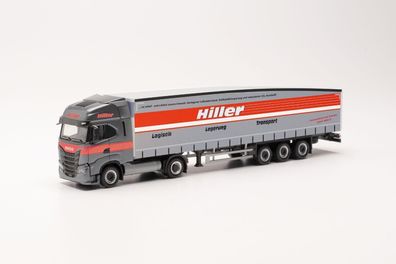 Herpa 315548 | Iveco S-Way Schmitz Ecoflex-Sattelzug | Hiller Logistik | 1:87