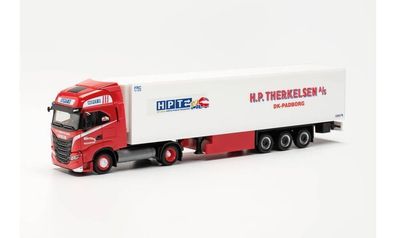 Herpa 316095 | Iveco S-Way LNG Kühlkoffer-Sattelzug | H.P. Therkelsen | 1:87