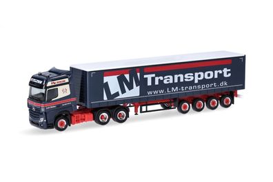 Herpa 316330 | MB Actros Bigsp. Gardinenpl.-Sattelzug + MN-Stapler | Leif Møller