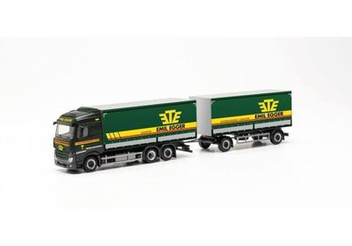Herpa 316835 | MB Streamspace 2.5 Planen-Hängerzug | Emil Egger/CH | 1:87