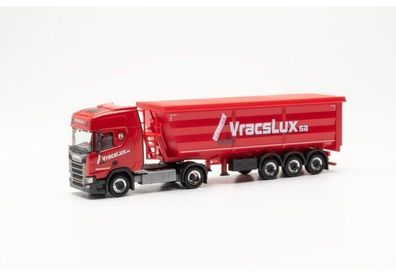 Herpa 316859 | Scania CR 20 HD | Stahlrundmulden-Sattelzug | Vracslux | 1:87