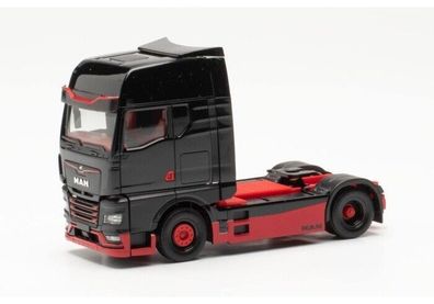 Herpa 317092 | MAN eTGX Zugmaschine | schwarz/rot | 1:87
