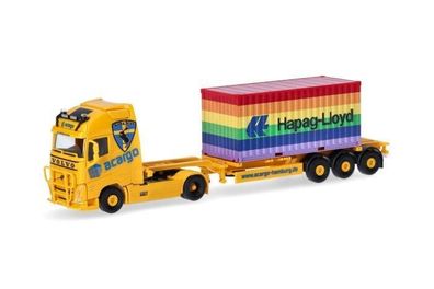 Herpa 317436 | Volvo FH Gl. XL 2020 Container-Sattelzug | acargo/Hapag Lloyd