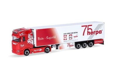 Herpa 317733 | Scania CS20 HD Kühlkoffer-Sattelzug Heide Logistik/75 Jahre Herpa