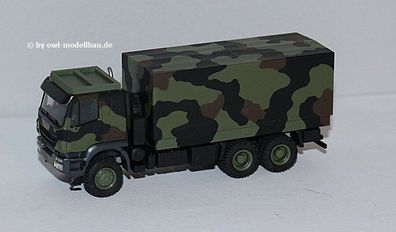 Herpa 746786 | Iveco Trakker 6x6 mit Wechselaufbau Flecktarndesign | BW | 1:87