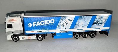 Herpa 941112 | DAF XF105 SSC | Gardinenplanen-Sattelzug | FACIDO/Justen | 1:87