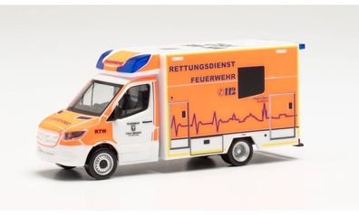 Herpa 944601 - MB Sprinter `18 Fahrtec NRW Rettungsdienst Feuerwehr Menden. 1:87