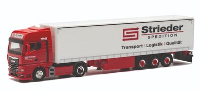 Herpa 945523 | MAN TGX GX Gardinenplanen-Sattelzug | Strieder | 1:87