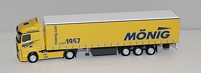 Herpa 950015 MB Actros ´18 Streamspace | Gardinenplanensattelzug | Mönig | 1:87