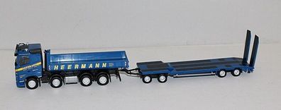 Herpa 953573 | Volvo FH 2020 FD | Goldhofer TU4-Anhänger | Heermann | 1:87