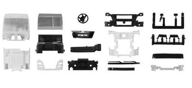 Herpa TS 083911 - Fahrerhaus MAN TGX XXL Euro 6 ohne WLB & Dachspoiler. 1:87