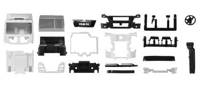 Herpa TS 083935 - Fahrerhaus MAN TGX XL Euro 6 mit WLB & Dachspoiler. 1:87