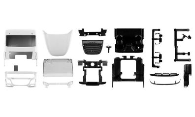 Herpa TS084581 - Fahrerhaus DAF XF SC Euro 6 m. Wlb. und Dachspoiler. 1:87