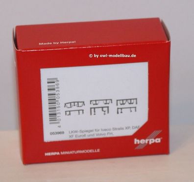 Herpa Zubehör 053969 - LKW-Spiegel für Iveco Stralis XP, DAF XF u. Volvo FH 1:87