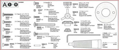 Tamiya 9400688 | Beschlagbeutel A | TT-01