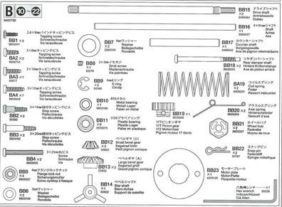 Tamiya 9400799 | Beschlagbeutel B | Rising Fighter (58416)