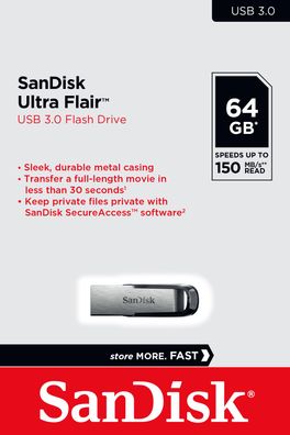 SanDisk USB 3.0 Stick 64GB, Ultra Flair