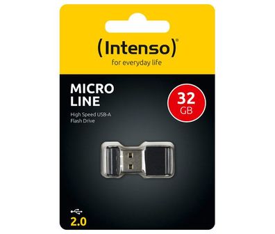 USB 2.0 Stick 32GB, Micro Line, schwarz