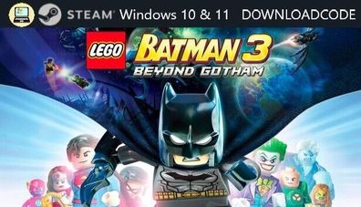 NEU PC Computer Spiel LEGO Batman 3 Beyond Gotham für Windows 10 11 STEAM Code