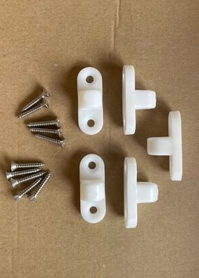 Wandöse 5 Stk. Kunststoff + Schrauben Öse senkrechte Montage 250620b NEU