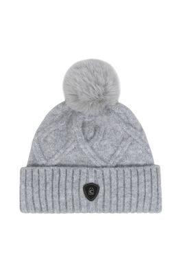 Cavallo Mütze RIA Strick mit Bommel grey melange Sportswear HW 25
