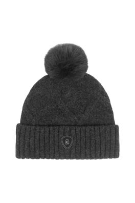 Cavallo Mütze RIA black melange Strick mit Bommel Sportswear HW 25