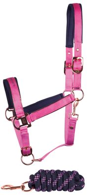 Harrys Horse Halfterset Satin Eli rosebud pink/lila