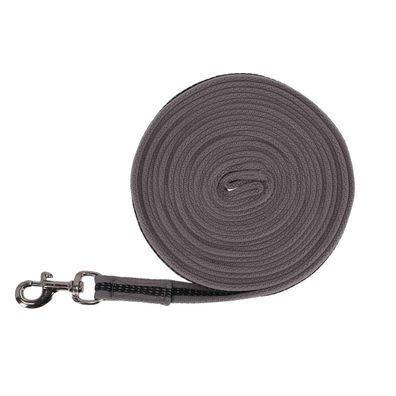 QHP Longierleine Collection grey reflective 8 Meter Longe