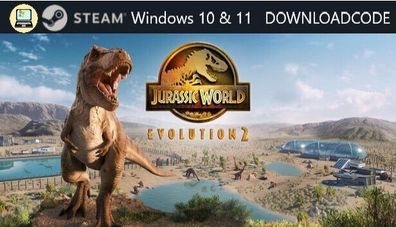 NEU PC Computer Spiel Jurassic World Evolution 2 Code für Windows 10 11 STEAM