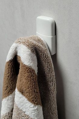 Yoly Wandhaken 1er Haken Weiss/ White Duroplast Handtuchhaken Einzelhaken