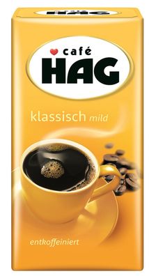 Café Hag entkoffeiniert klassisch mild 500g Gemahlen