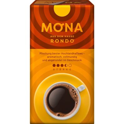 Röstfein Mona Filterkaffee Gemahlen vakuumverpackt 500g
