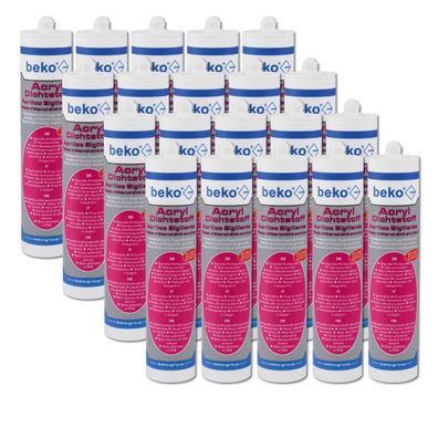 beko Maleracryl WEISS 310ml - 20 STK PAKET Fugendichtstoff Fuge Dichtmasse