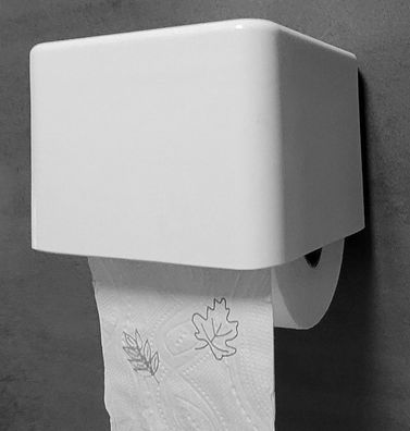 Yoly Toilettenpapierhalter Papierhalter Rollenhalter Geschlossen Weiß Duroplast