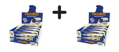 2 x Grenade Protein Bar (12x60g) Oreo White
