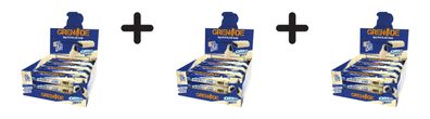 3 x Grenade Protein Bar (12x60g) Oreo White